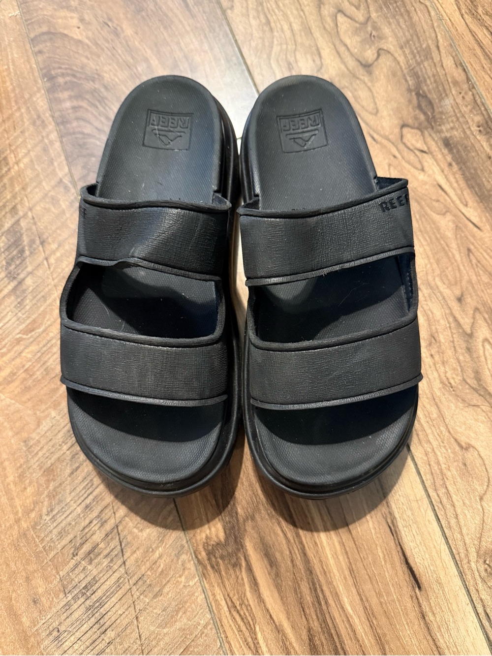 Reef women’s Black Slide Sandals - Dual Strap Comfort